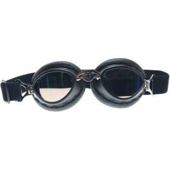 CRG zwarte bobster motorbril - smoke glas