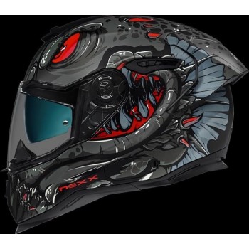 Nexx SX.100R Abisal Black Red Matt Full Face Helmet 2XL