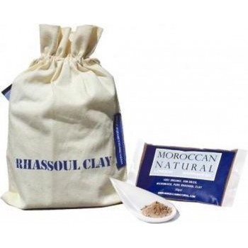 Moroccan Natural Rhassoul Clay 4x50 g Sachets - Calico Bag