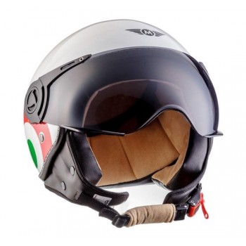 MOTO • ITALY • S • Helm Motorhelm Retro Vespa Scooterhelm Jethelm Zonnevizier