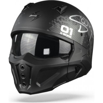 Scorpion Covert-X XBorg Matt Black Silver Jet Helmet 2XL