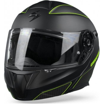 Scorpion EXO-920 Flux Matt Black Neon Yellow Modular Helmet XL