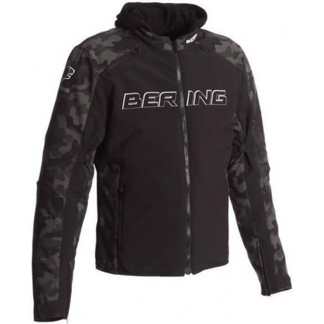 Bering Jaap Evo Black Green Camo Textile Motorcycle Jacket S