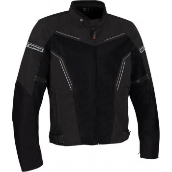 Bering Riko Grey Black Textile Motorcycle Jacket M
