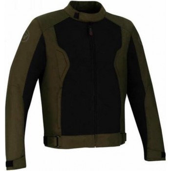 Bering Riko Khaki Black Textile Motorcycle Jacket L