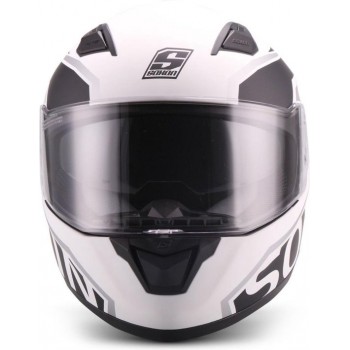 SOXON ST-1000 RACE integraal helm, motorhelm, scooterhelm ECE keurmerk, Wit, M hoofdomtrek 57-58cm