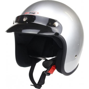 Redbike RB-710 retro jethelm zilver | helm voor scooter & motor | maat XL