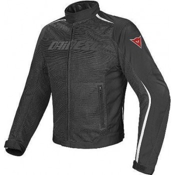 Dainese Hydra Flux D-Dry Black Black White Textile Motorcycle Jacket 48