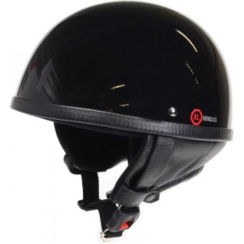 Redbike RB-500 classic pothelm zwart | retro helm voor mannen & vrouwen | maat S