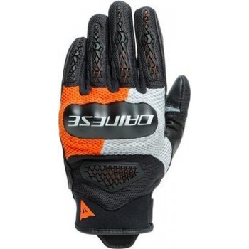 Dainese D-Explorer 2 Glacier Gray Orange Black Textile Motorcycle Gloves 2XL