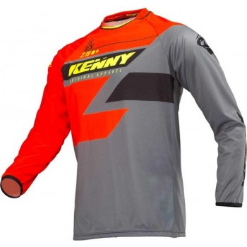 Kenny Crossshirt Track Orange/Grey/Neon Yellow-XXL