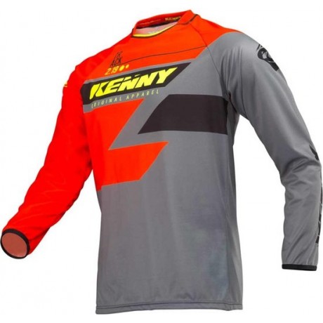 Kenny Crossshirt Track Orange/Grey/Neon Yellow-XXL
