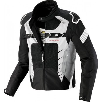 Spidi Warrior Net 2 Black White Textile Motorcycle Jacket M