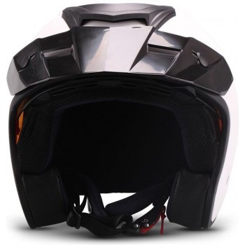Moto S77 Mat wit open politie,  jethelm scooter helm of motorhelm XL 61- 62 cm hoofdomtrek