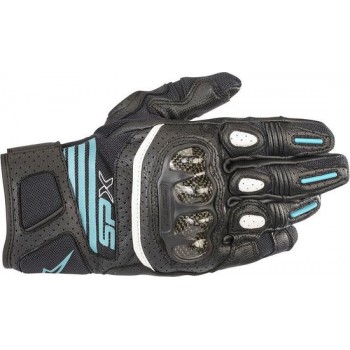 Alpinestars Stella SP X Air Carbon V2 Black Teal Motorcycle Gloves XS