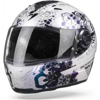 Scorpion EXO-490 Divina White Chameleon Full Face Helmet M