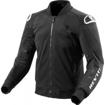 REV'IT! Traction Black White Textile Motorcycle Jacket L