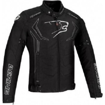 Bering Guardian Black White Grey Silver Textile Motorcycle Jacket 3XL