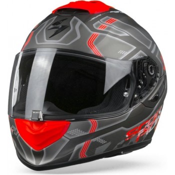 Scorpion EXO-1400 Air Spatium Matt Silver Red Full Face Helmet L
