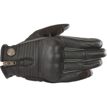 Alpinestars Rayburn Black Gray Red Leather Motorcycle Gloves 2XL