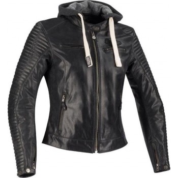 Segura Dorian Lady Black Leather Motorcycle Jacket T2