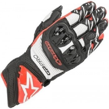 Alpinestars GP Pro R3 Black White Bright Red Motorcycle Gloves 2XL