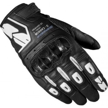 Spidi G-Carbon Black White Motorcycle Gloves S