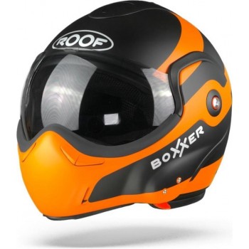 ROOF BoXXer Fuzo Mat Oranje Zwart Systeemhelm - Motorhelm - Maat XL