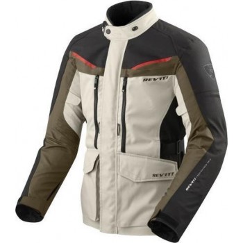 REV'IT! Safari 3 Sand Black Textile Motorcycle Jacket XL