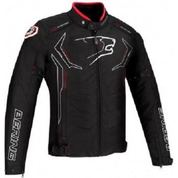 Bering Guardian Black White Red Textile Motorcycle Jacket L