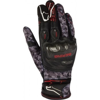 Bering Cortex Black Camo Motorcycle Gloves T11