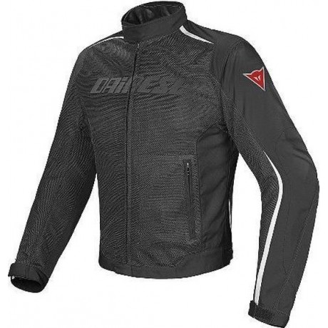 Dainese Hydra Flux D-Dry Black Black White Textile Motorcycle Jacket 44