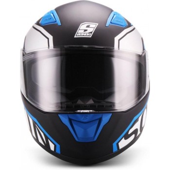 SOXON ST-1000 RACE integraal helm, motorhelm, scooterhelm ECE keurmerk, Blauw, XXL hoofdomtrek 63-64cm