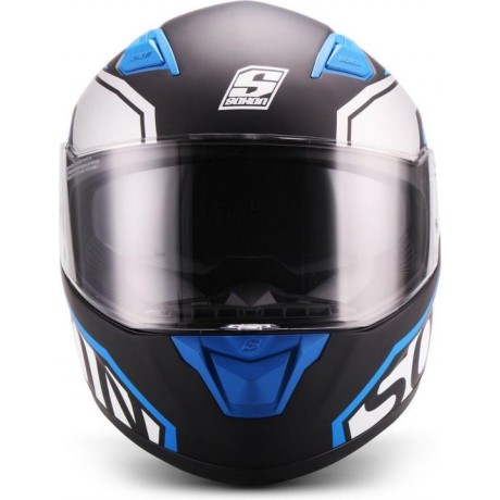 SOXON ST-1000 RACE integraal helm, motorhelm, scooterhelm ECE keurmerk, Blauw, XS hoofdomtrek 53-54cm