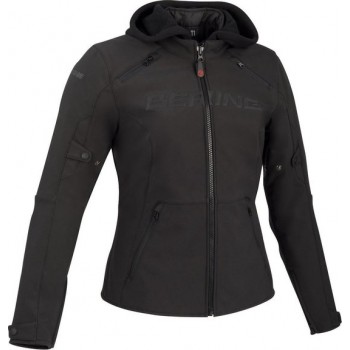Bering Drift Lady Black Textile Motorcycle Jacket T0