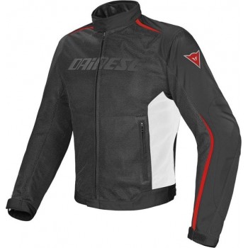 Dainese Hydra Flux D-Dry Black White Red Textile Motorcycle Jacket 52