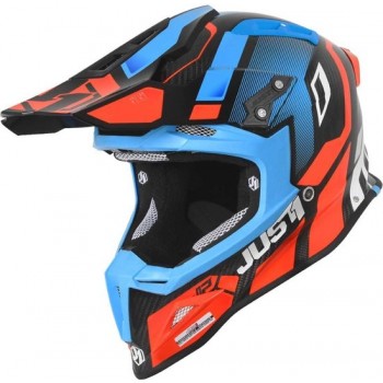 JUST1 Helmet J12 Vector Orange-Blue Carbon 64-XXL