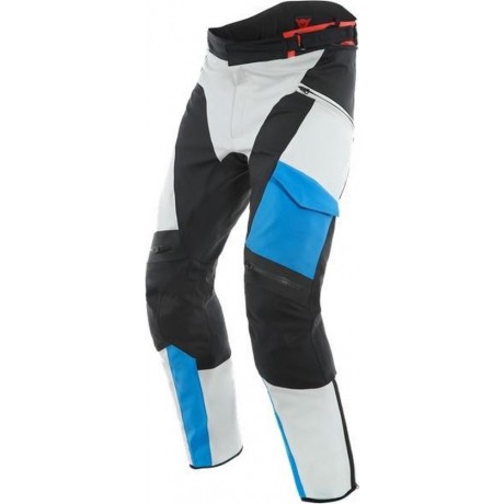 Dainese Tonale D-Dry Glacier Gray Blue Black Textile Motorcycle Pants 50