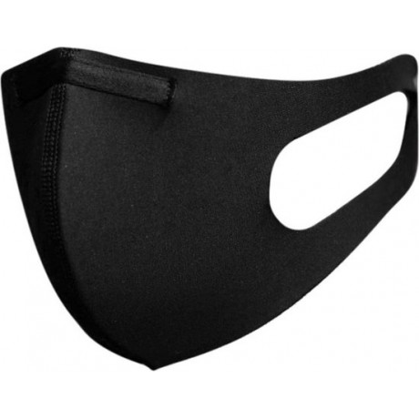 Blackspade Uniseks wasbaar mondkapje volwassenen - Herbruikbaar, stretch katoen - Zwart - Medium