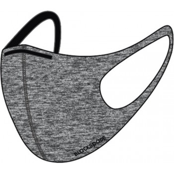 Blackspade Uniseks wasbaar mondkapje volwassenen - Herbruikbaar, stretch katoen - Grijs - Medium