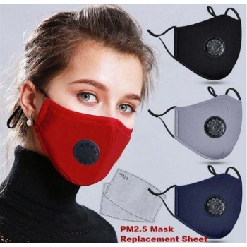 Herbruikbaar Mondmasker met filter |  Inclusief  1 PM2.5 filter | OV-Mask rood| mode masker | stoffen mondkap