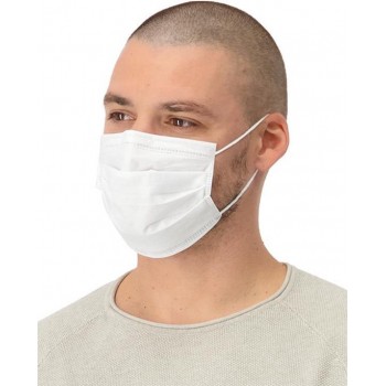 Healthmask 3 laags Hypo-allergische Wegwerp Mondmasker Doos 20 stuks ( wit ) - CE - EN 14683 - ISO 13484:2019 - ISO 14001:2015