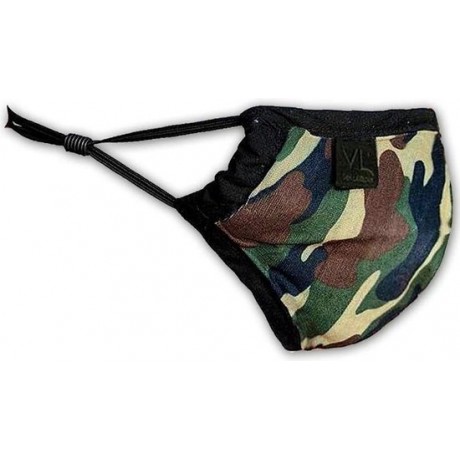 Uitwasbaar mondkapje verstelbaar mondkapje camouflage/leger