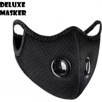 Deluxe Variant  - Katoen - Mondmasker - Wasbaar - OV - Zwart