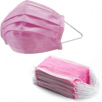 50 stuks roze mondkapjes mondmaskers niet-medisch met elastiek