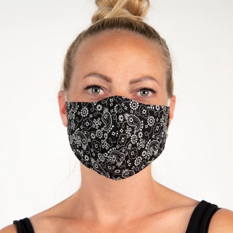 Mondmasker fashion 13*26 cm Zwart | FM0002 | Clayre & Eef