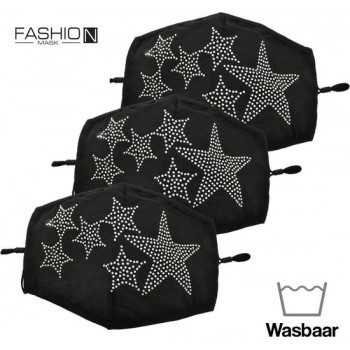 Fashion Mask Mondkappen Wasbaar - 3 Pack - Stars