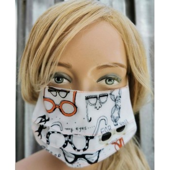 Limited Edition 2 laags katoenen mond-maskers mondkapjes 60C wasbaar Feest bril