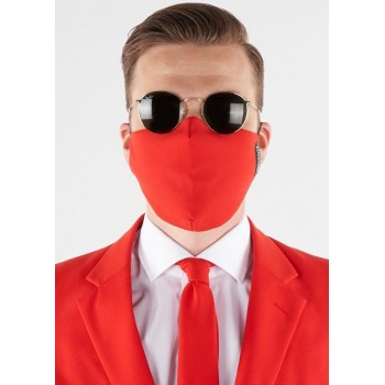 Rood Mondmasker voor heren en dames | Red devil mondkapje | Verstelbare elastieken | Geschikt voor hergebruik
