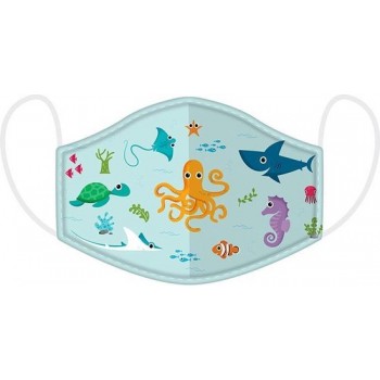 Mondmasker sealife / mondkapje kinderen - zeeleven / puckator